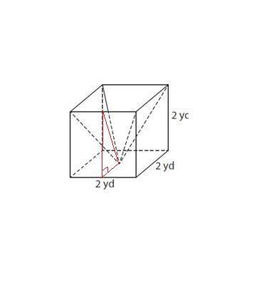 Help 80 points A concrete planter is formed from a square-based pyramid that was inverted-example-1