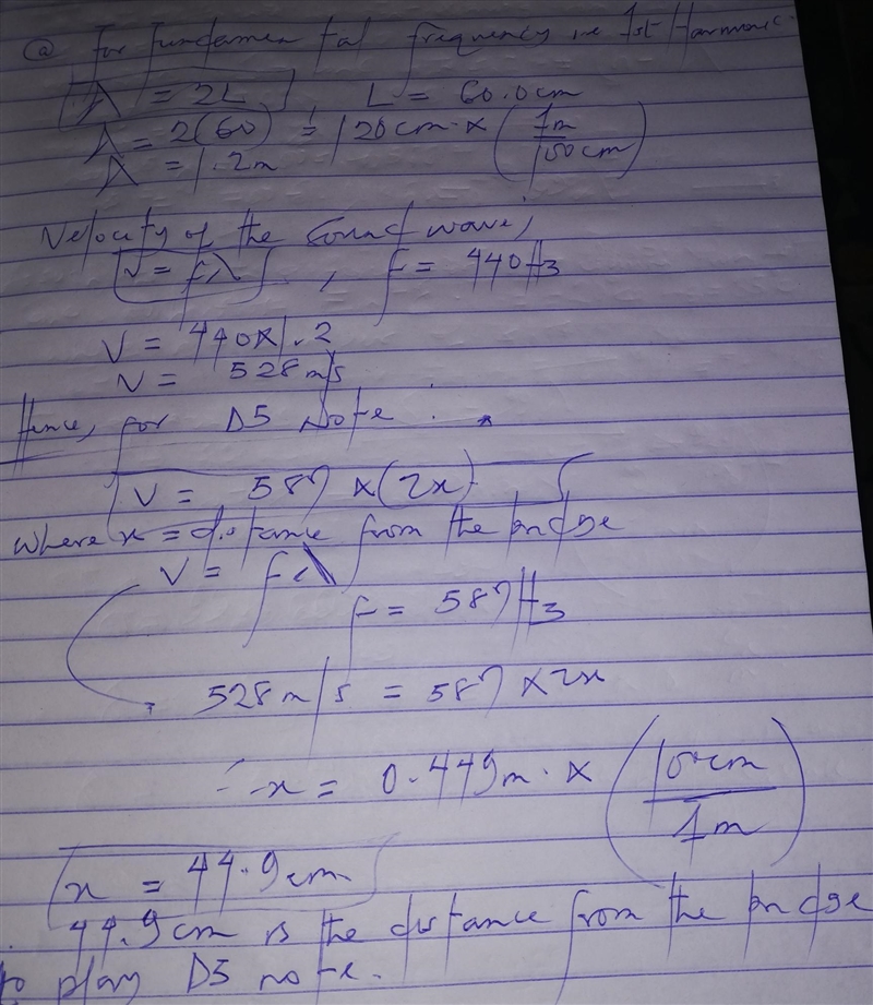 II The portion of string between the bridge and upper end of the fingerboard (the-example-1