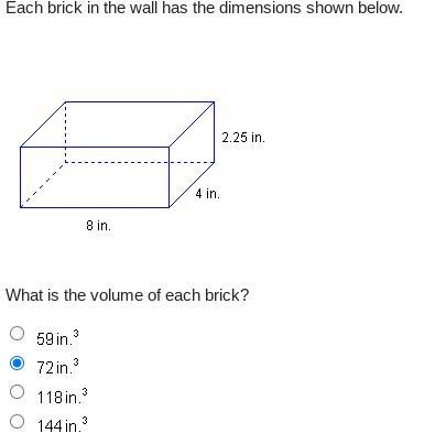 A brick is shaped like a rectangular prism. The length is 8 inches. The height is-example-1