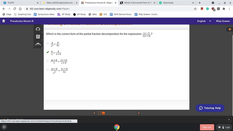 Which is the correct form of the partial fraction decomposition for the expression-example-1