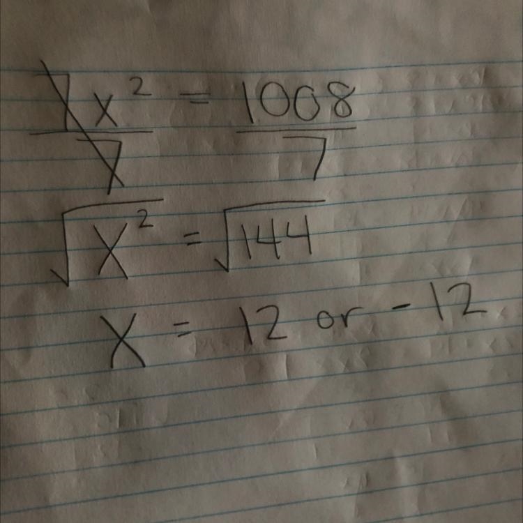 Solve for x 7x^2=1008-example-1