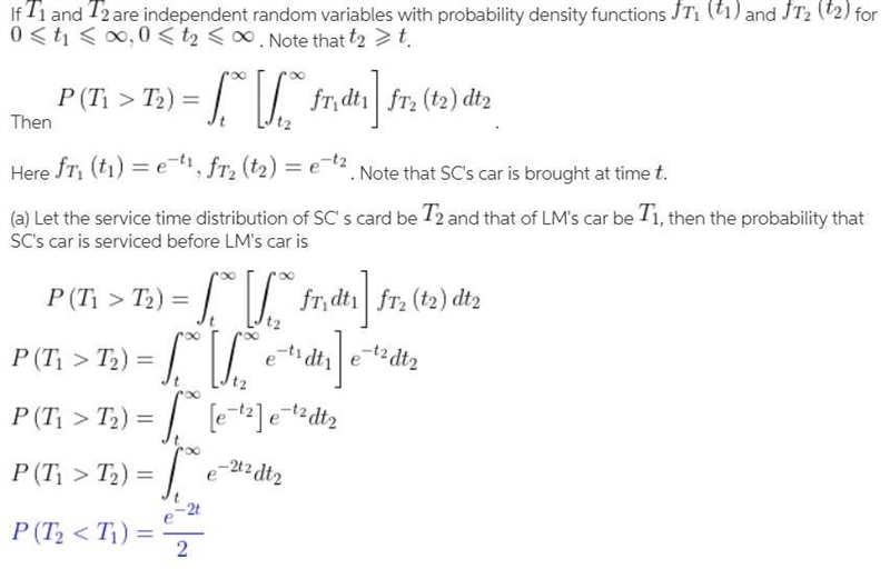 (like Ross 6.28) The time that it takes to service a car is an exponential random-example-1