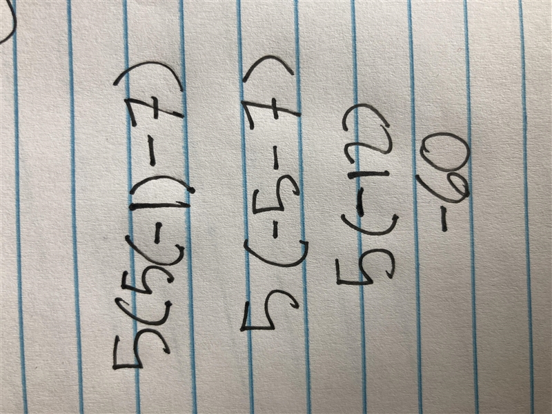 5(5z - 7), when z = -1-example-1