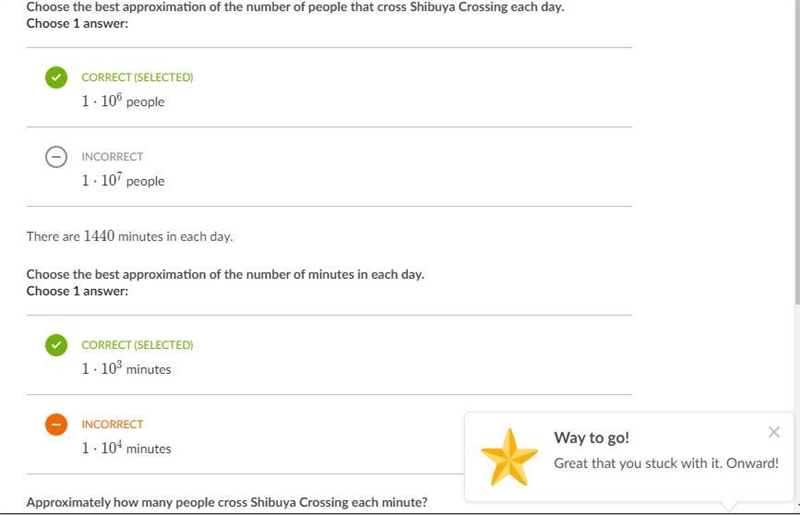 Approximately how many people cross Shibuya Crossing each minute? Choose 1 answer-example-1