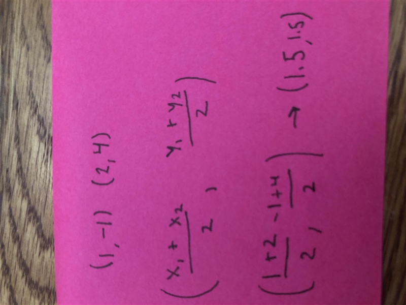 Find the midpoint of the line segment from (1,-1) to (2,4)-example-1