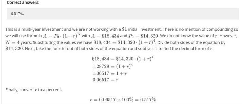 Supriya invested $14,320 in a highly rated ETF. At the end of four years, she had-example-1