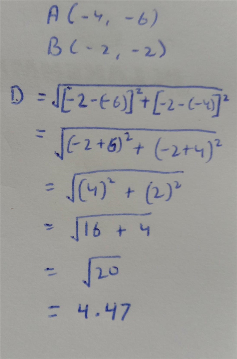 Using distance formula i tried this one for myself and just couldn't get it-example-1