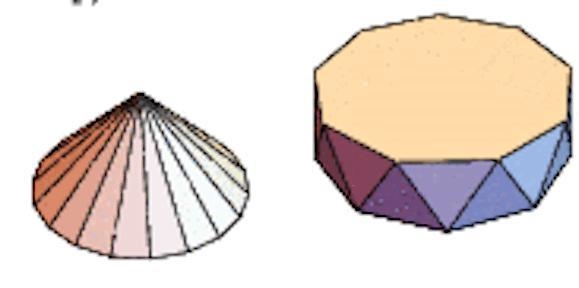 What type of polygon would a slice of a hexahedron at a vertex create? Explain. What-example-2