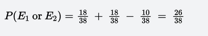 Substitute your answers from above to into the addition rule equation: P(E1 or E2) = P-example-1