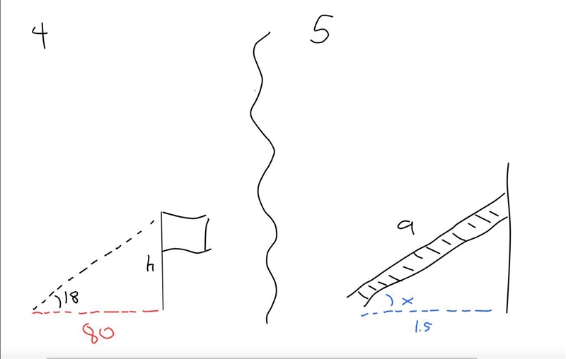 Please assist me with these problems and show the work. Part 1 4. From a horizontal-example-1