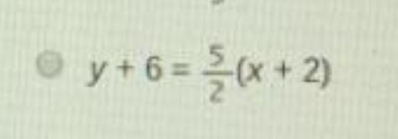 The table represents a linear equation. Which equation correctly uses point (-2, -6) to-example-1