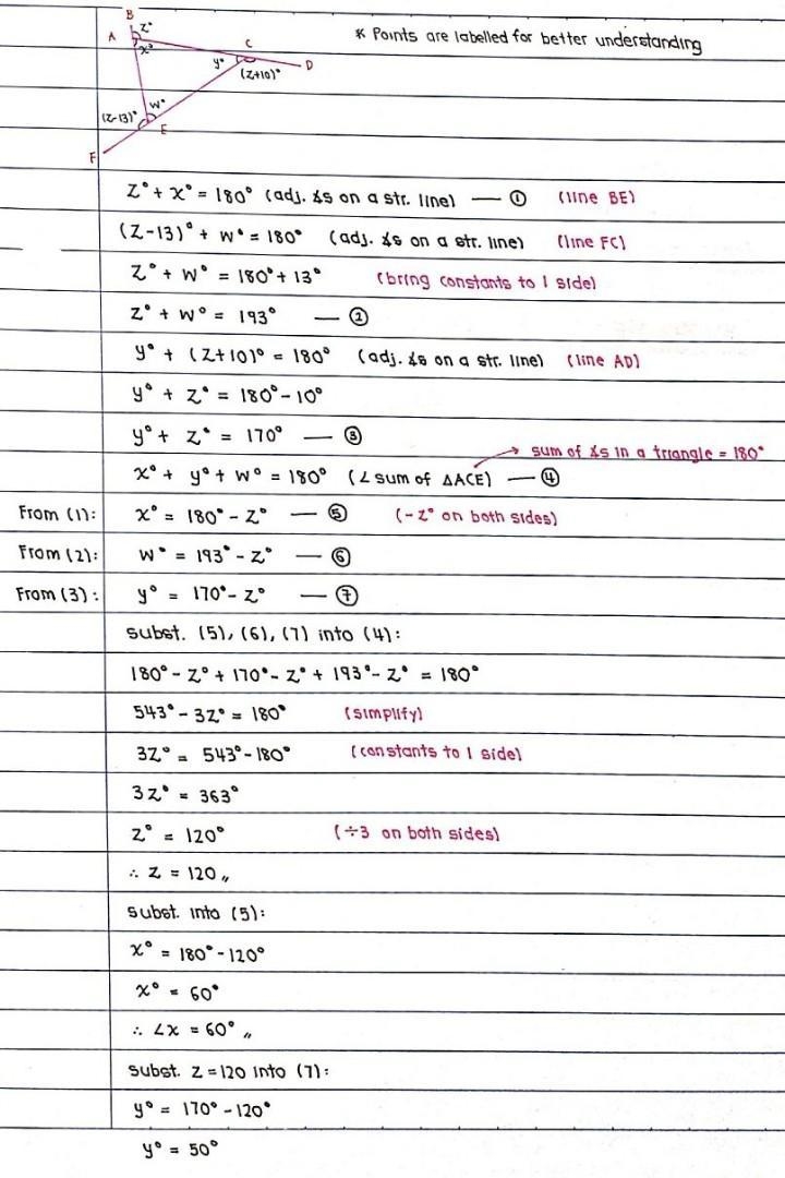 What is the value of z? What is the measure of < x? What is the measure of &lt-example-1