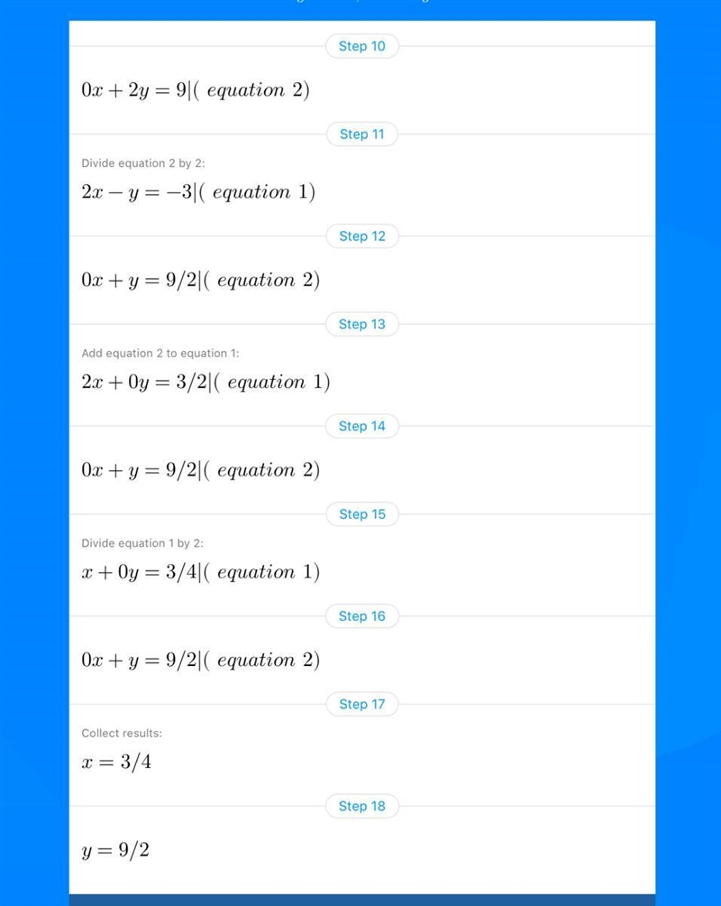 2x+3y=15,4x-2y=-6 Find the solution to the set of equations.-example-1