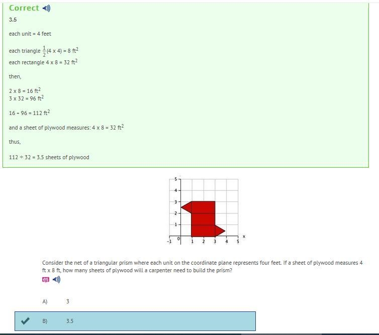 Consider the net of a triangular prism where each unit on the coordinate plane represents-example-1