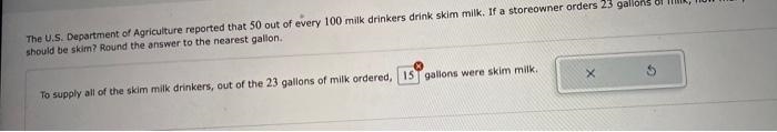 The U.S. Department of Agriculture reported that out of every milk drinkers drink-example-1