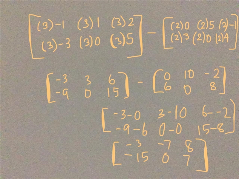 Solve for X in the equation, where X = 3A − 2B-example-1