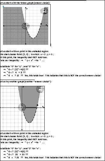 Graph y < x2 + 4x. Click on the graph until the correct graph appears.-example-1