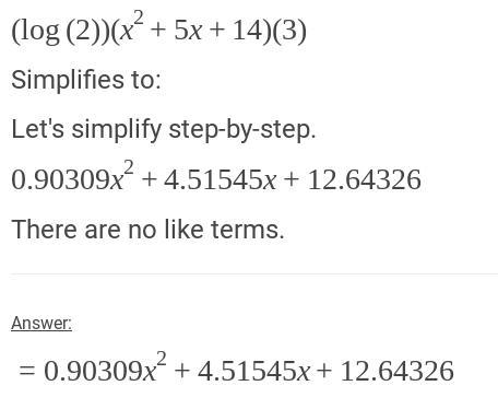 What are the possible values of x given that log2(x2+5x+14)3?​-example-1