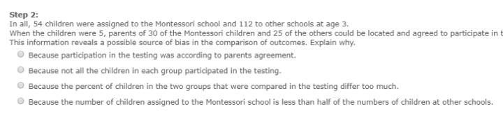 In all, 54 children were assigned to the Montessori school and 115 to other schools-example-2