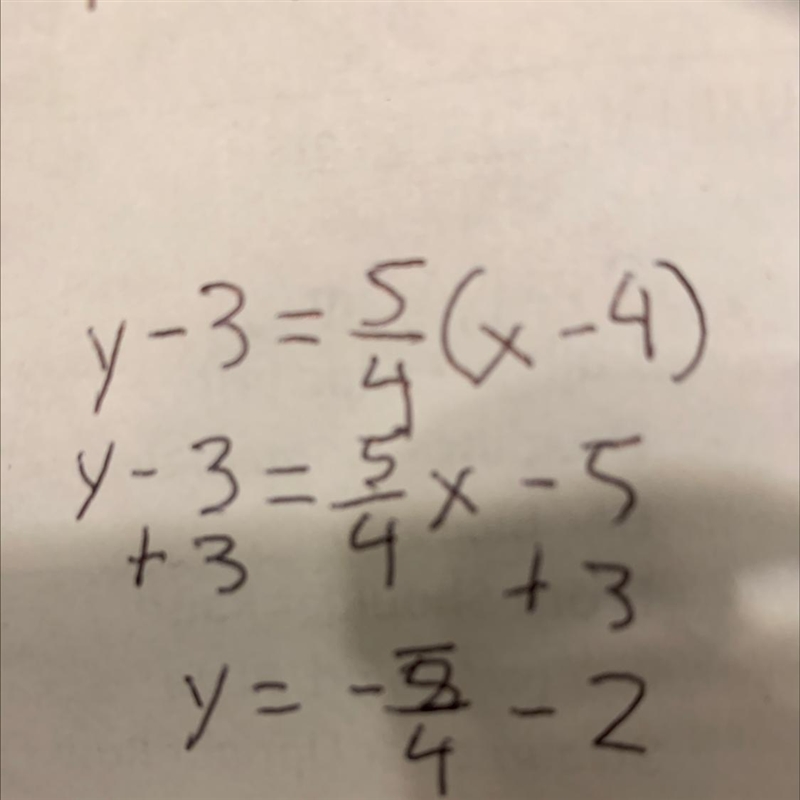 Write the slope intercept form equation of the line that passes through the point-example-1