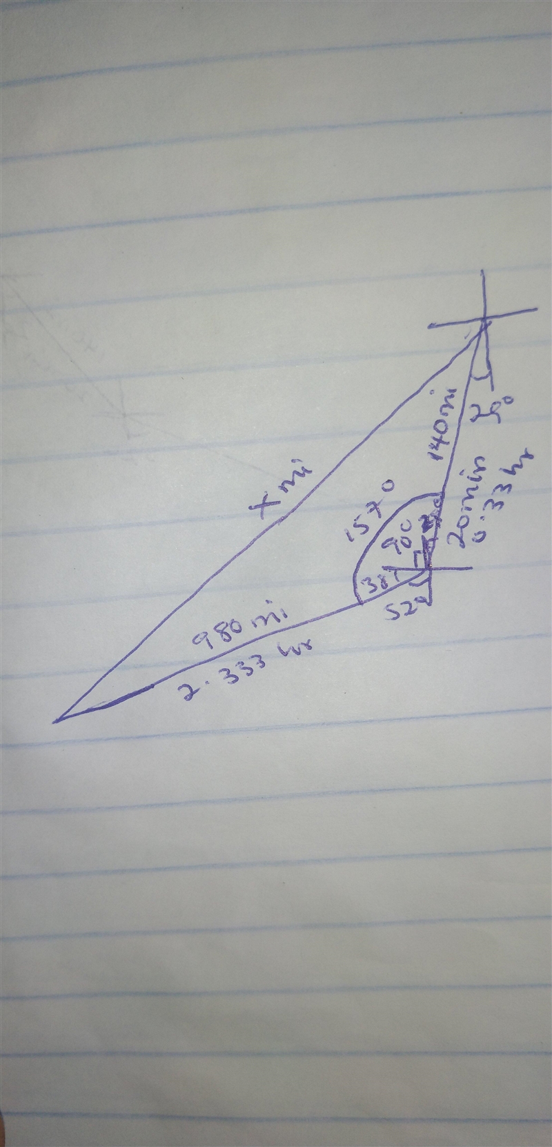 A plane takes off from an airport on the bearing S 29°W. It continues for 20 minutes-example-1