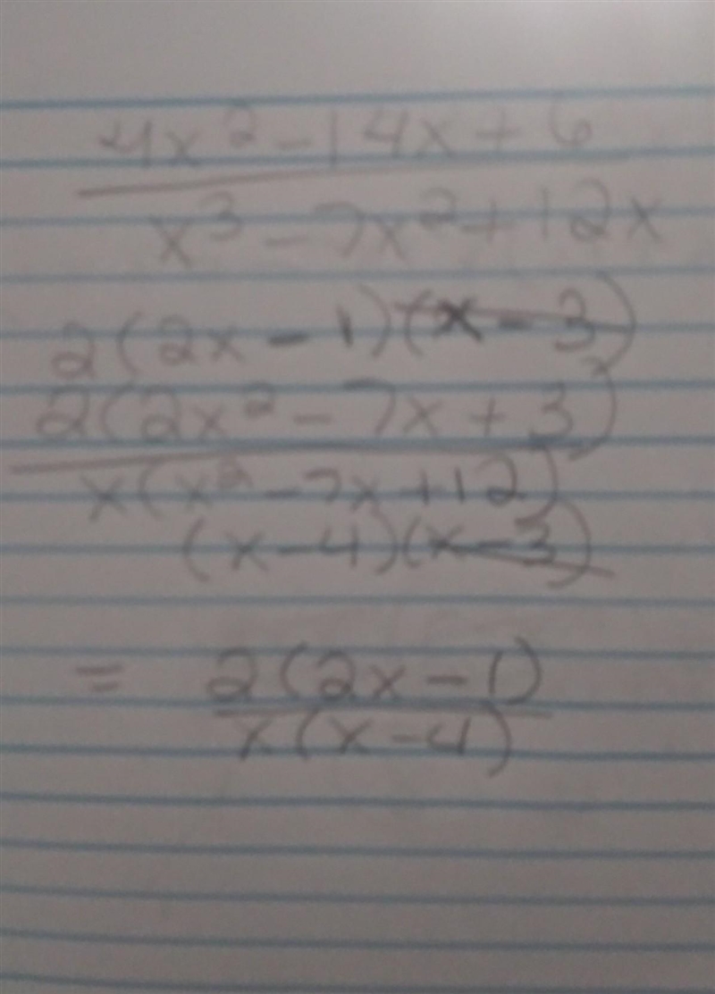 Please help! picture above plus, part B: write the quadratic expression in the numerator-example-1