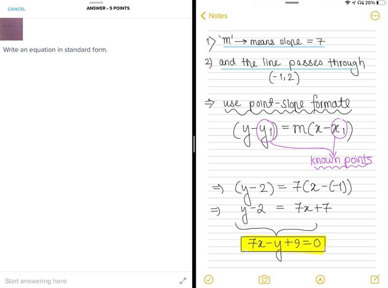 Write an equation in standard form.-example-1