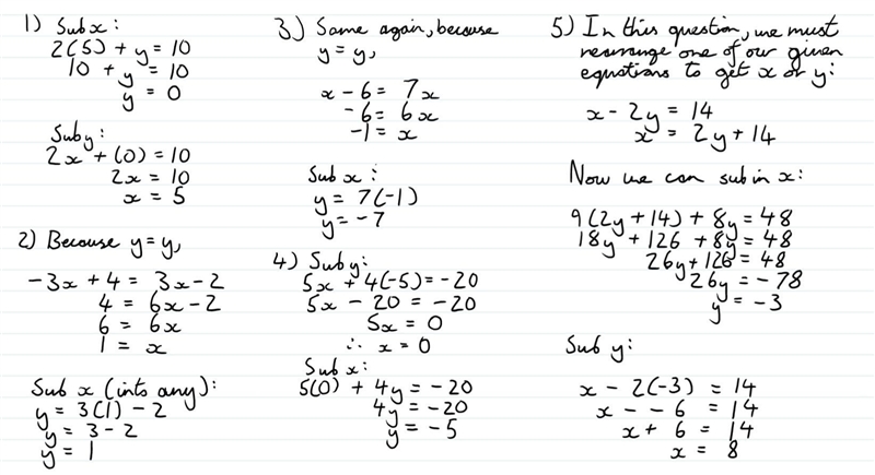 PLZ HURRY IT'S URGENT!!! Question 1 Solve using substitution. 2x+y=10 x=5 options-example-1