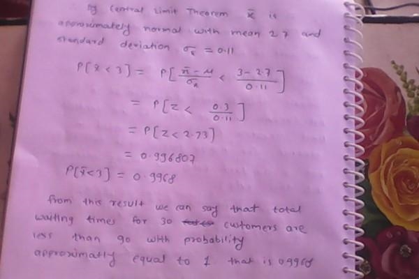 Let x be a random variable that represents checkout time (time spent in the actual-example-3