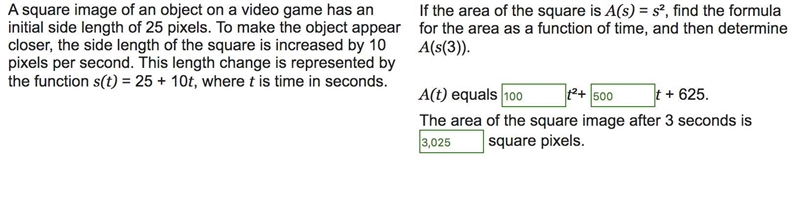 If the area of the square is A(s) = s², find the formula for the area as a function-example-1