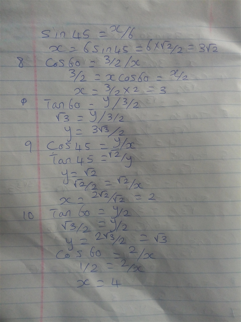 Special right triangles find the missing side lengths. Leave your answers as radicals-example-3