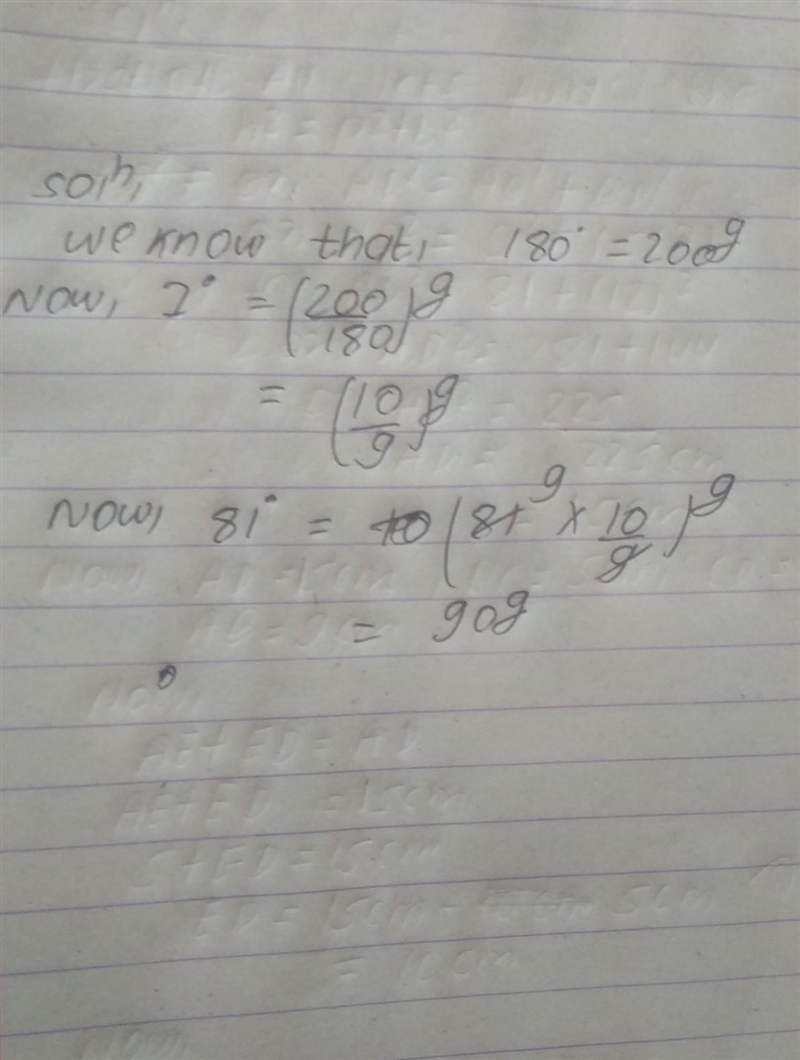 1.a) Convert 81° into grade. 10​-example-1