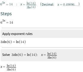 6^3x=14 Show your work-example-1