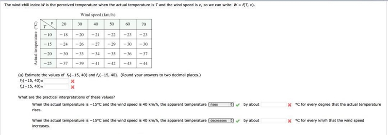 The wind-chill index W is the perceived temperature when the actual temperature is-example-1