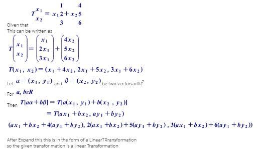 Consider the transformation T from lR2 to lR3given by Is this transformation linear-example-1