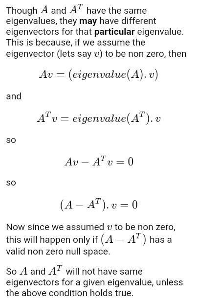 Prove or give a counterexample: a.) A and AT have the same eigenvalues. b.) A and-example-2