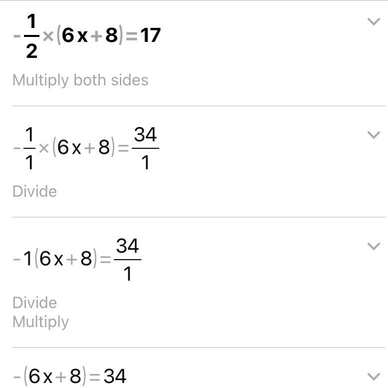 -1/2(6x+8)=17-example-1