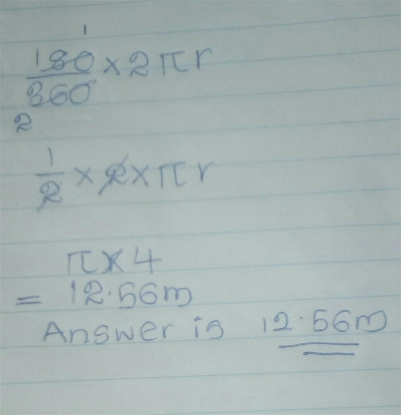 What is the circumference of the semicircle-example-1