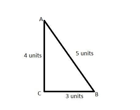 In the triangle ABC, if side a is 3, side b is 4 and side c is 5, what is the cosine-example-1