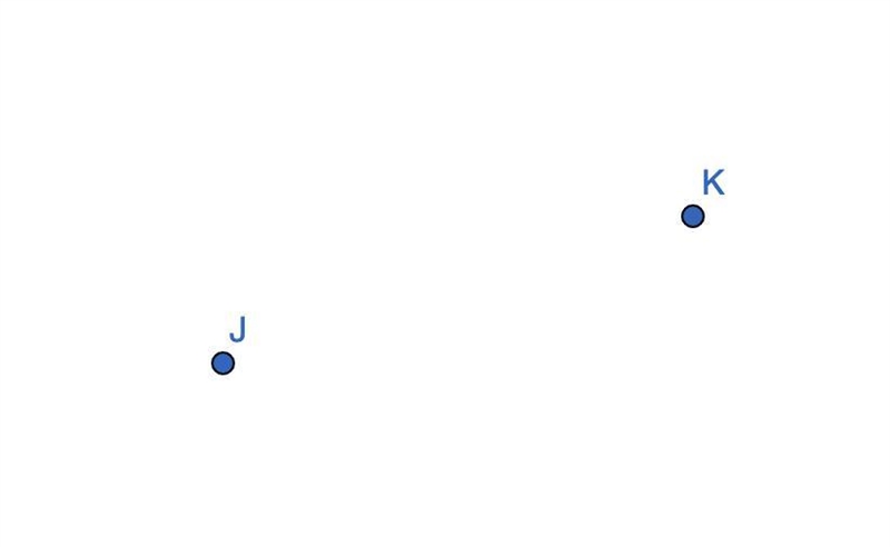 Draw and label. Two points, J and K.-example-1