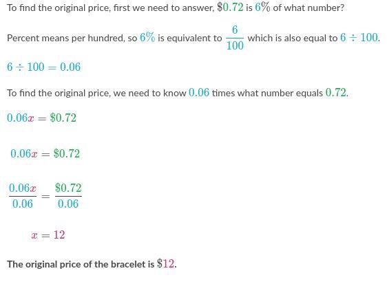 Casey buys a bracelet. She pays for the bracelet and pays $0.72 sales tax. The sales-example-1