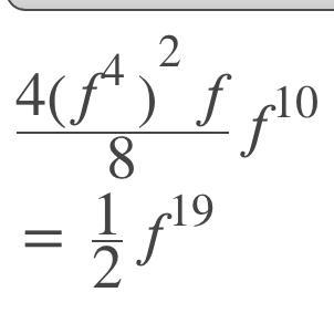 Simplify : (4(f^4)^2f/8f^10)-example-1