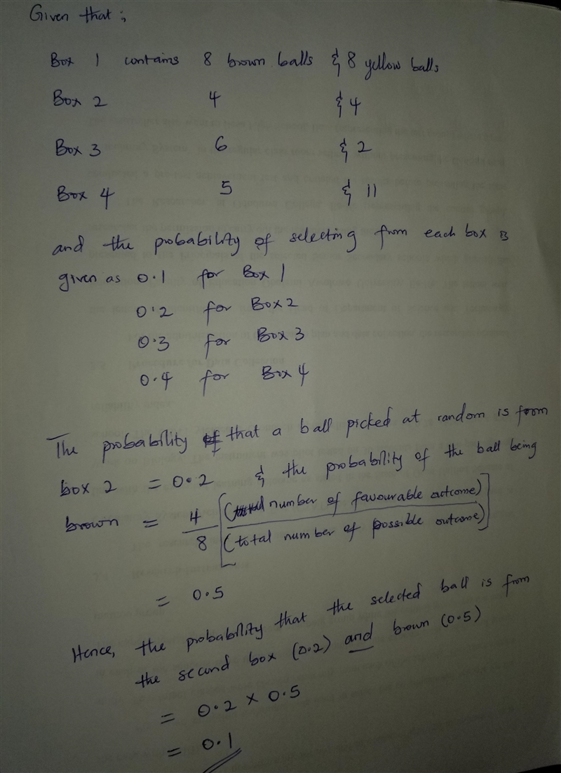 g The first box contains 8 brown balls and 8 yellow balls, the second box contains-example-1