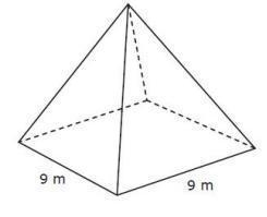 send me the dimensions of a square pyramid are shown in the diagram the height of-example-1