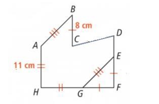 6. b. In the figure, suppose CD = 11.5 cm, DE = 5.3 cm, and the perimeter of the figure-example-1