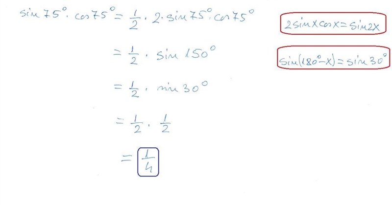 Can anyone help me on this task sin75°.cos75°=​-example-1