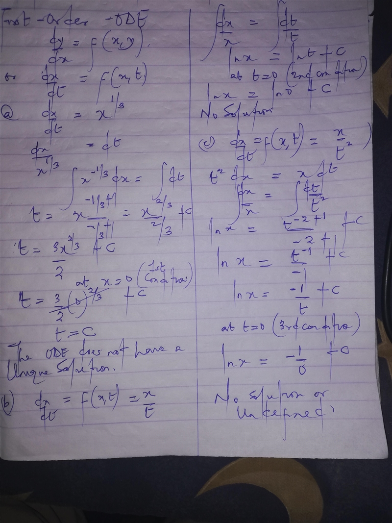 First-order differential equations need not have unique solutions satisfying a given-example-1