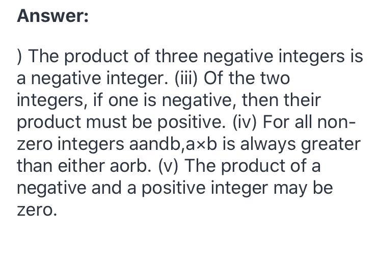 The product of three negative is _________ integer​-example-1