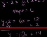 Write an equation for the line parallel to y=2x+6 that contains P(-7,-4)-example-1