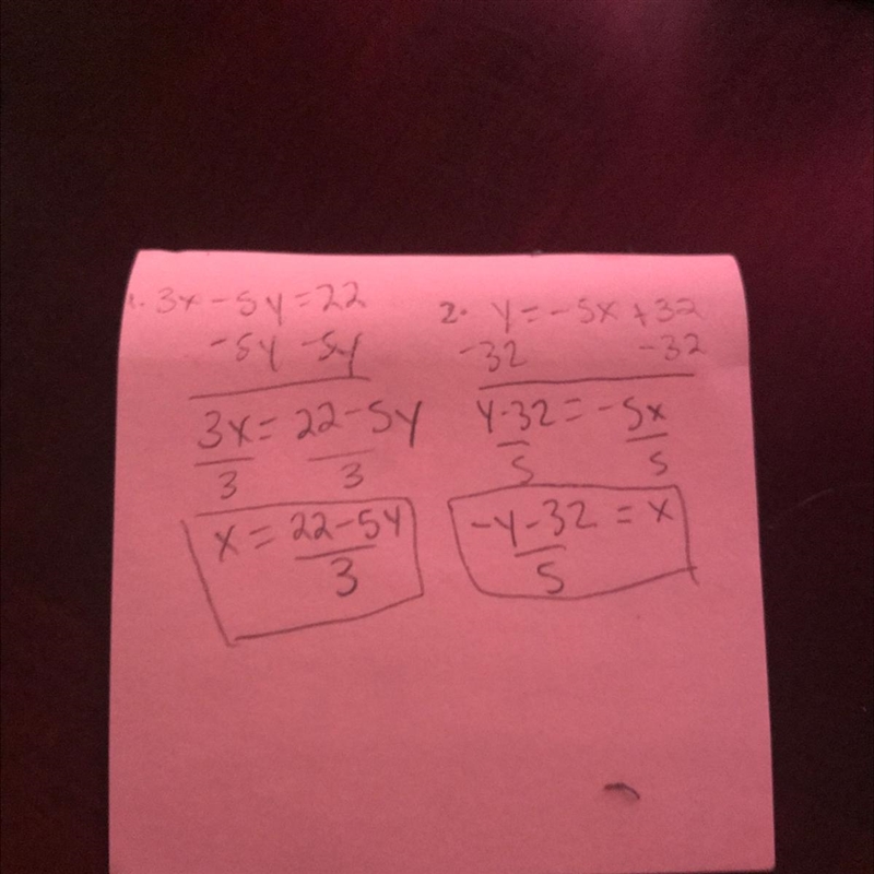 3x-5y=22 y=-5x+32 what is the value of x-example-1